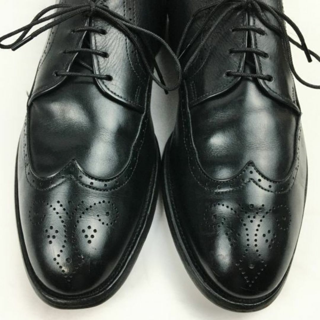 Allen Edmonds(アレンエドモンズ)の試着交換OK！Allen Edomonds/アレンエドモンズ　kingswood/ビンテージ/Vintage 　ウイングチップ〈黒/BLACK/ブラック〉size7.5C　24.5-25.5程度　ビンテージ/菅NO.WZH-98 #BUZZBERG メンズの靴/シューズ(ドレス/ビジネス)の商品写真