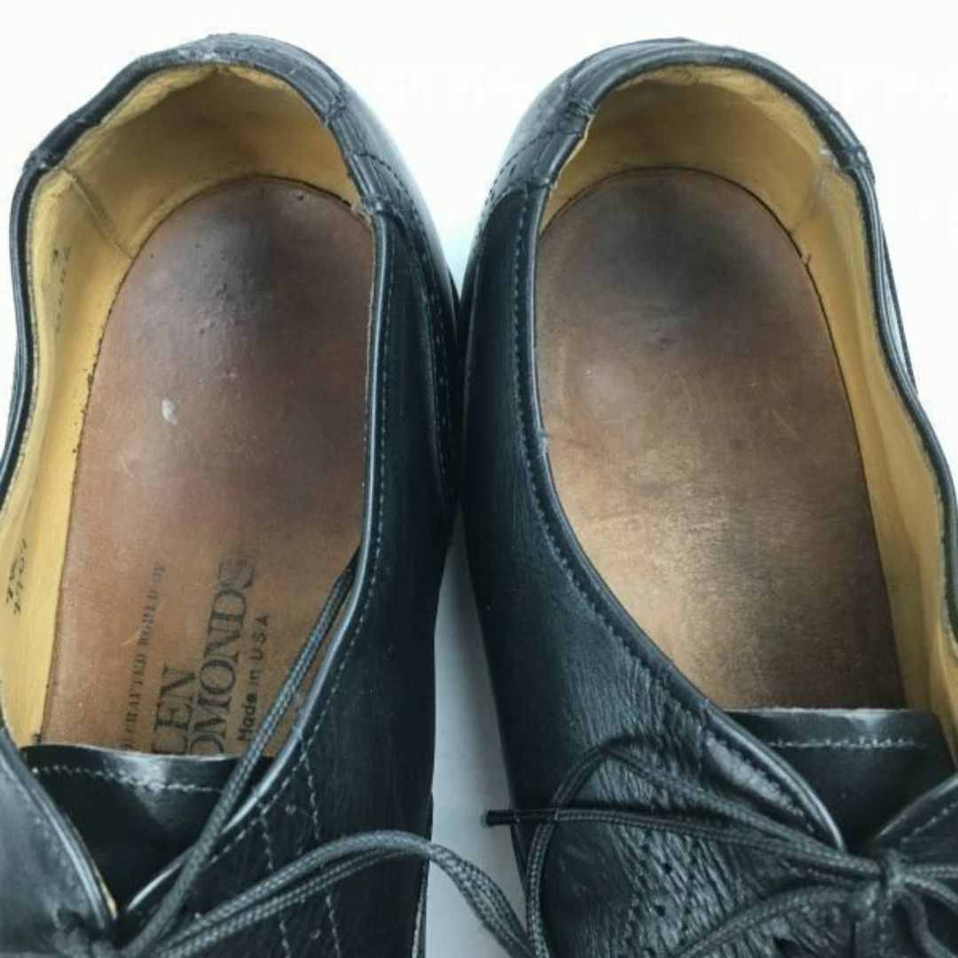 Allen Edmonds(アレンエドモンズ)の試着交換OK！Allen Edomonds/アレンエドモンズ　kingswood/ビンテージ/Vintage 　ウイングチップ〈黒/BLACK/ブラック〉size7.5C　24.5-25.5程度　ビンテージ/菅NO.WZH-98 #BUZZBERG メンズの靴/シューズ(ドレス/ビジネス)の商品写真