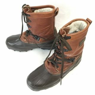 ソレル(SOREL)の80s-90s/カナダ製★SOREL/ソレル★重厚本革/スノーブーツ【9/26.5-27.0/茶/BROWN】Shoes/ビンテージ/Vintage/caribou◆pWB90-7 #BUZZBERG(ブーツ)