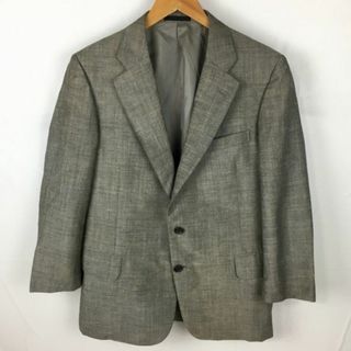 バーバリー(BURBERRY)のビンテージ/Vintage 品　Burberrys/旧バーバリー　170AB5（メンズM程度）　麻入り　春夏　背抜きテーラードジャケット/ブレザー　グレー/メンズ/菅NO.A13-6 #BUZZBERG(ドレス/ビジネス)