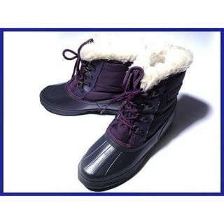 ソレル(SOREL)の美品★ソレル★暖か中綿♪本革スノーブーツ22.0紫◆W20 #BUZZBERG(ブーツ)