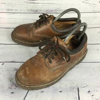 ドクターマーチン(Dr.Martens)の希少イングランド製ビンテージ★Dr.Martens★ローカットブーツ【24.5/茶】バウシングソール/ドクターマーチン◆E-208 #BUZZBERG(ブーツ)