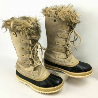 ソレル(SOREL)のSOREL/ソレル　レディース/23.5cm　　高級スノーブーツ　ボア　ライナー付き　ブラウン/茶/BROWN〉ロング　ウォータープルーフ　　Boots/Shoes〕菅No.WM9 #BUZZBERG(ブーツ)