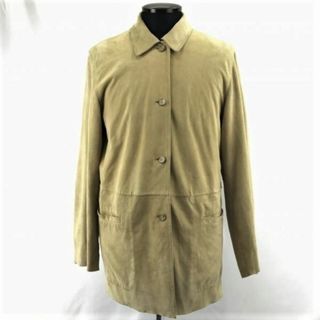 マックスマーラ(Max Mara)のハンガリー製★マックスマーラ★本革/最高級スエードレザーコート【Women's size -40/ベージュ】Max Maraウィークエンドライン◆XBA821L #BUZZBERG(ロングコート)