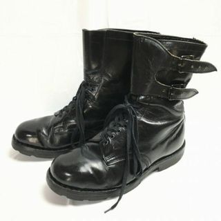 パラブーツ(Paraboot)の試着交換OK！Paraboot/パラブーツ　コンバット　ミリタリーブーツ　size27.0-28.0相当〈黒/BLACK/ブラック〉ビンテージ/Vintage/　管NO.WR14 #BUZZBERG(ブーツ)