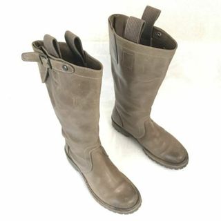 日本製★SAYA/サヤ★ビブラムソール/高級本革/ロングブーツ【23.0/茶/BROWN】ジョッキー/ペコス/オールレザー/ハンドメイド/Shoes◇bWB89-9 #BUZZBERG(ブーツ)