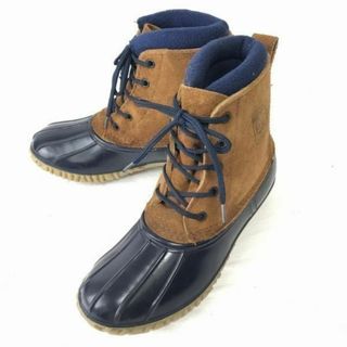 ソレル(SOREL)のUSA製ビンテージ★LaCrosse/ラクロス【6　23.5-24.0/茶×紺】スエード本革/インナー付/スノーブーツ/ハンティングブーツ/ビンテージ/Vintage◆WB52-11 #BUZZBERG(ブーツ)