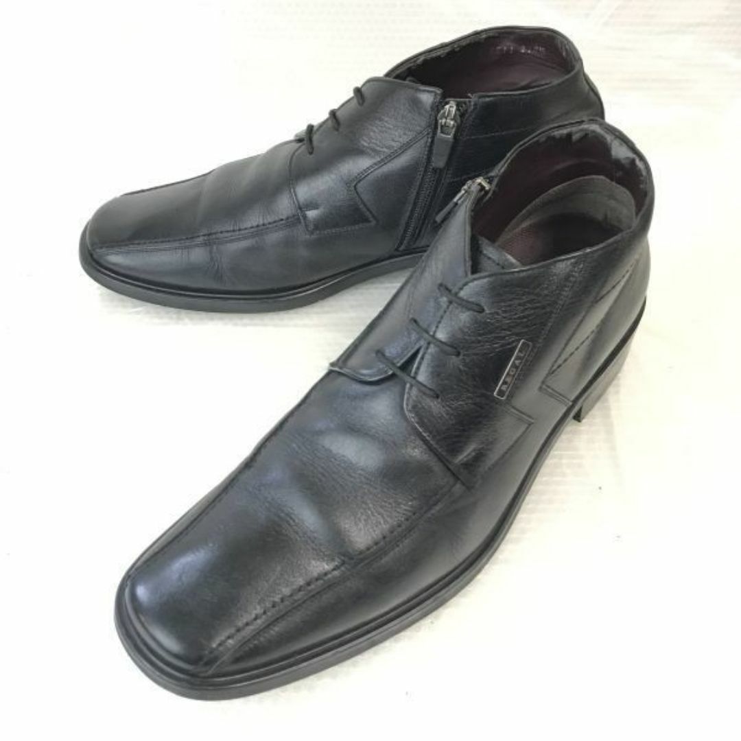 REGAL(リーガル)のリーガル/REGAL★身長6cmアップ/シークレット/チャッカブーツ【27.0/黒/BLACK】ヒール高め/dress shoes◆F-44 #BUZZBERG メンズの靴/シューズ(ブーツ)の商品写真