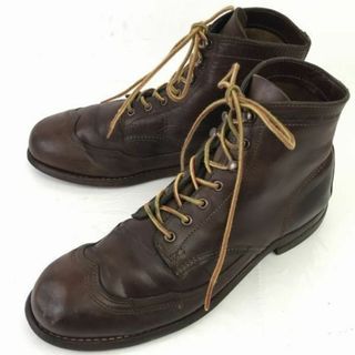 希少ビンテージ/Vintage 　ウルヴァリン　1000マイルブーツ　25.5-26.5程度〈ブラウン/茶/BROWN〉クロムエクセルレザー　WOLVERRIN 1000MILE　WB27-2 #BUZZBERG(ブーツ)