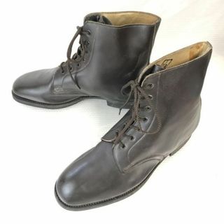 90s/F1 1992/イタリア製★T46 DERISI SUD★軍/ミリタリー/ショートブーツ【46/28.5-29.0/茶/BROWN】サービスシューズ/ビンテージ/Vintage◆pWB87-3 #BUZZBERG(ブーツ)