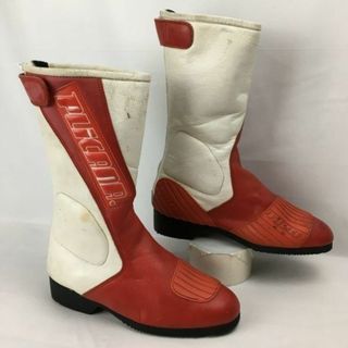 PLICANA/プリカーナ　レトロ/Vintage/ビンテージ　バイクブーツ　ライディング　ツーリング　サイズ22.5-23.0程度　白×赤　管NO.WZ23 #BUZZBERG(ブーツ)