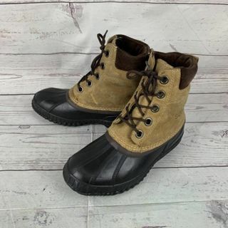 ソレル(SOREL)のカナダ名門★SOREL/ソレル★本革スノーブーツ【21.0/薄茶】防水加工/レディース◆WB10-07 #BUZZBERG(ブーツ)