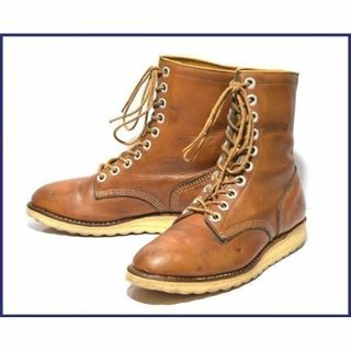 70s-80s?/Vintage★BILTRITE Crepe Sole/ビルトライト クレープソール★本革ミドルブーツ/ワークブーツ【24.0-25.0程度/茶】◆-L08(ブーツ)