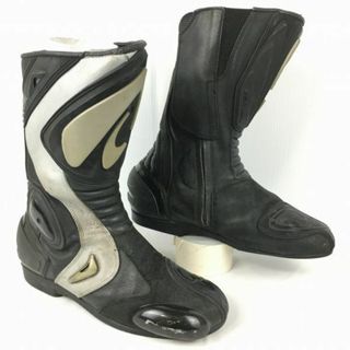 FORMA/ファーマ　本革/レザー　ライディング/オフロード/バイクブーツ　size45　29.0-29.5程度〈黒/BLACK/ブラック〉プロテクター有　bike/　Boots/Shoes〕菅No.WN70 #BUZZBERG(ブーツ)