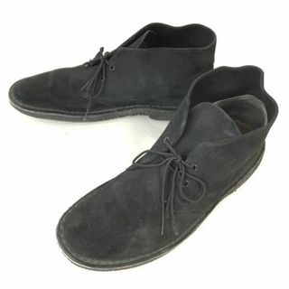 クラークス(Clarks)のクラークス★クレープソール/デザートブーツ/スエード本革【9/27.5/黒/BLACK】チャッカブーツ/Shoes◆pWB92-6 #BUZZBERG(ブーツ)