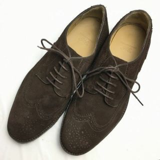 試着交換OK！346 BROOKS BROTHERS　ブルックスブラザーズ【size10.5D 28.0-28.5〈ブラウン/茶/BROWN】スエード本革 ウイングチップ　/メンズ/菅NO.WZB-184 #BUZZBERG(ドレス/ビジネス)