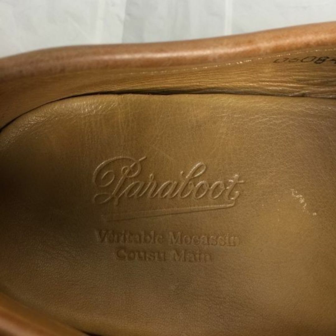 Paraboot(パラブーツ)のパラブーツ/ヴァンプシューズ/26.0-26.5/ブラウン/茶/BROWN〉本革/スリッポンシューズ　ビンテージ/Vintage/　W06-5 #BUZZBERG メンズの靴/シューズ(スリッポン/モカシン)の商品写真