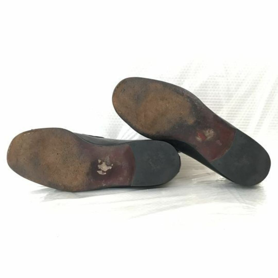 60s-70s?/ビンテージ★Jarman MOCCASIN/ジャーマン★本革/ローファー/モカシン【24.5EE/黒/BLACK】スリッポン/ビジネス/dress shoes◆pF-93 #BUZZBERG メンズの靴/シューズ(スリッポン/モカシン)の商品写真