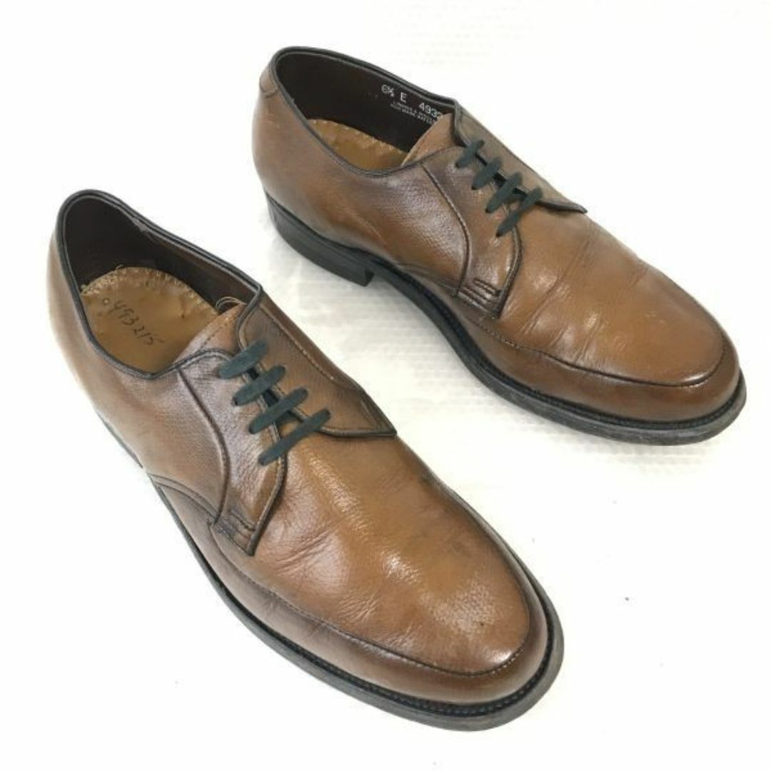 60s-70s/ビンテージ★JOHN MARTIN★バルカン/VULCAN/ARCH LIFT/本革/グッドイヤー製法/Uチップ【6.5E/24.5/茶/BROWN】dress shoes◆pE-151 #BUZZBERG メンズの靴/シューズ(ドレス/ビジネス)の商品写真