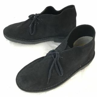 クラークス(Clarks)のClarks/クラークス★スエード本革/クレープソール/デザート/チャッカブーツ【41/6.5/25.5/黒/BLACK】Shoes/boots◆pWB90-5 #BUZZBERG(ブーツ)