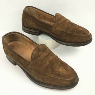 ローク(Loake)の試着交換OK！Loake/ローク　イングランド製　ビンテージ/Vintage 　スウェードスリッポン/モカシン　シューズ〈ブラウン/茶/BROWN〉size7.5　26.0程度/メンズ/菅NO.WZD-178 #BUZZBERG(ドレス/ビジネス)