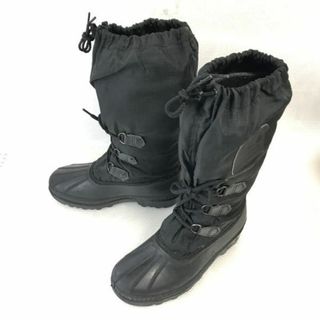 ソレル(SOREL)のカナダ製★ソレル/SOREL★ロング丈/スノーブーツ【7/24.5-25.5/黒/black】インナー付き/雪作業/防水◆pWB87-9 #BUZZBERG(ブーツ)