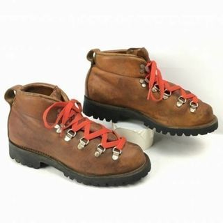 ビブラム3段/70年代以前?ビンテージ/Vintage 　Danner/ダナー　トレッキングブーツ　マウンテン　登山　size6.5C　24.0-24.5程度〈ブラウン/茶/BROWN/Boots/Shoes〕菅No.WZG142 #BUZZBERG(ブーツ)