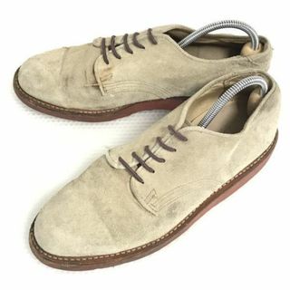 90s/USA製/ビンテージ/Vintage★COVE SHOE COMPANY/コーヴ★スエード本革/ホワイトバックスシューズ【6.5D/24.5/ベージュ】ビブラムソール◆pA-111 #BUZZBERG(ドレス/ビジネス)