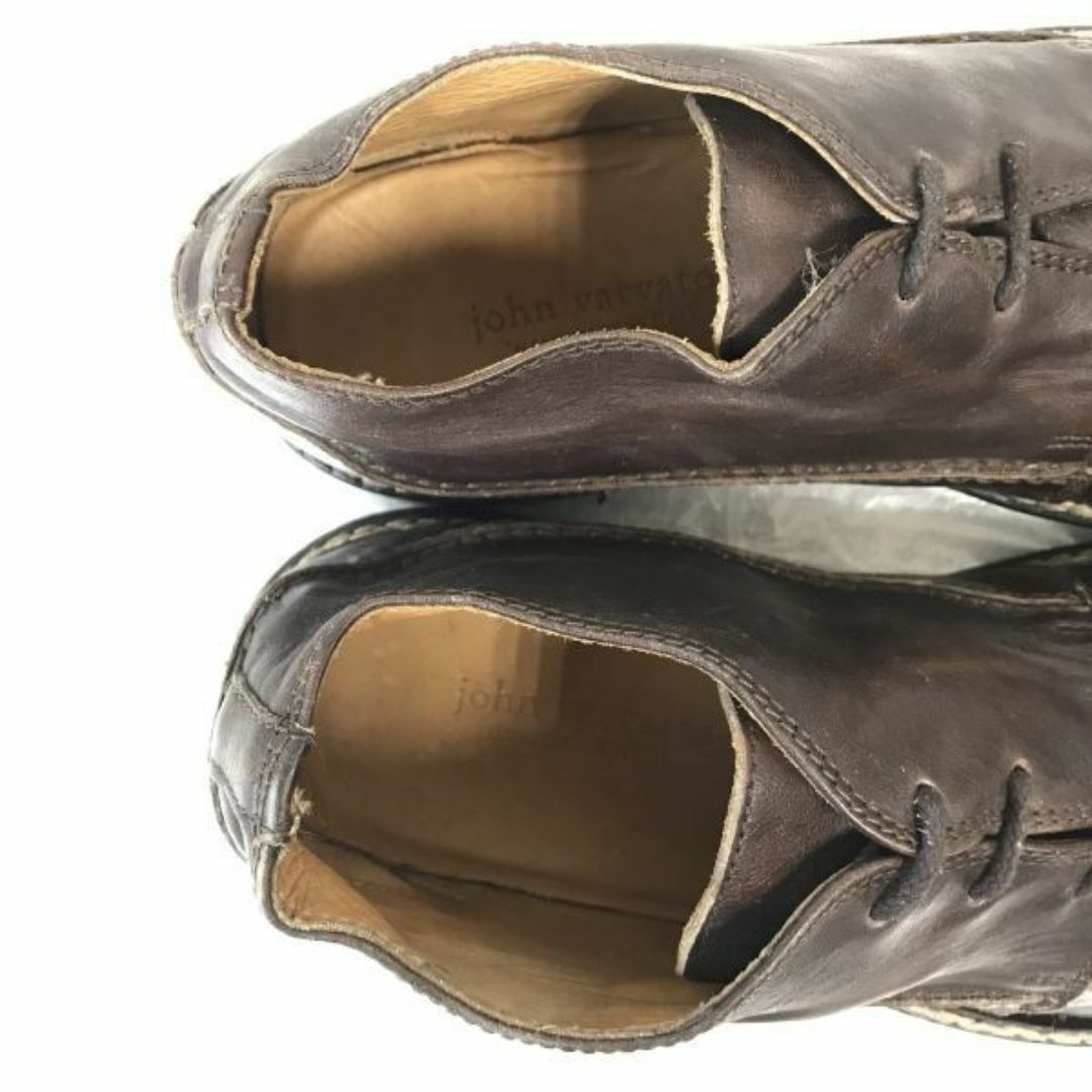 イタリア製/職人ハンドメイド★ジョンバルベイトス/John Varvatos★本革/チャッカブーツ【9/27.5/茶/BROWN】ビジネス/dress shoes◆pE-32 #BUZZBERG メンズの靴/シューズ(ブーツ)の商品写真