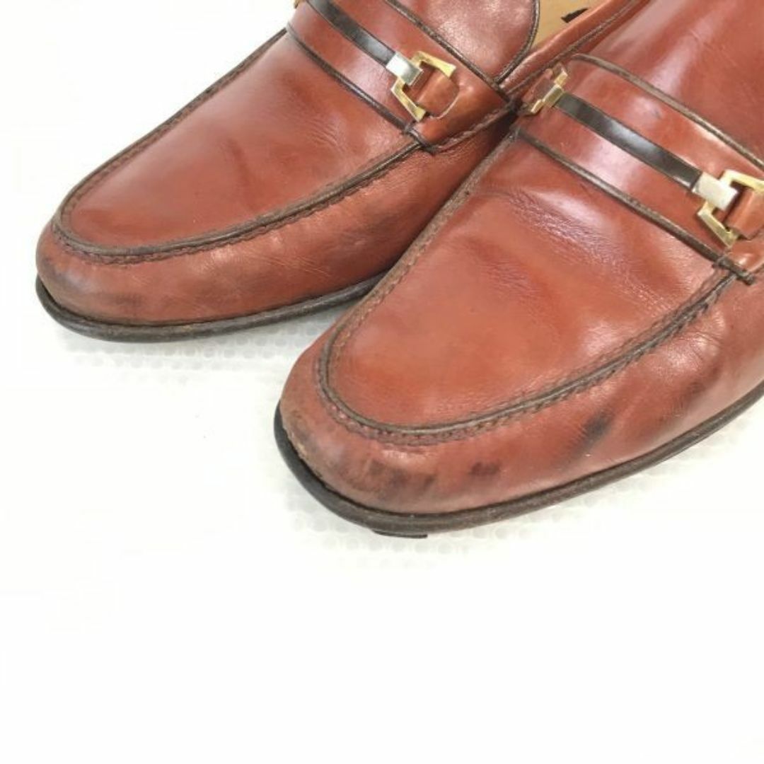 6万↑★BARRETT/バレット★本革/ビットモカシン/ローファー【8.5/26.5-27.0/茶/BROWN】スリッポン/ビジネス/ビンテージ/Vintage/dress shoes◆pA-163 #BUZZBERG メンズの靴/シューズ(スリッポン/モカシン)の商品写真