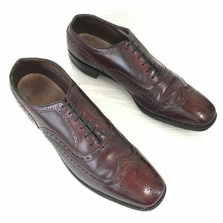 80s-90s アレンエドモンズ/Allen Edomonds/McAllister★フルブローグ/ウイングチップ【13AAA/27.0-28.5/バーガンディ】dress shoes◆cF-186  #BUZZBERG