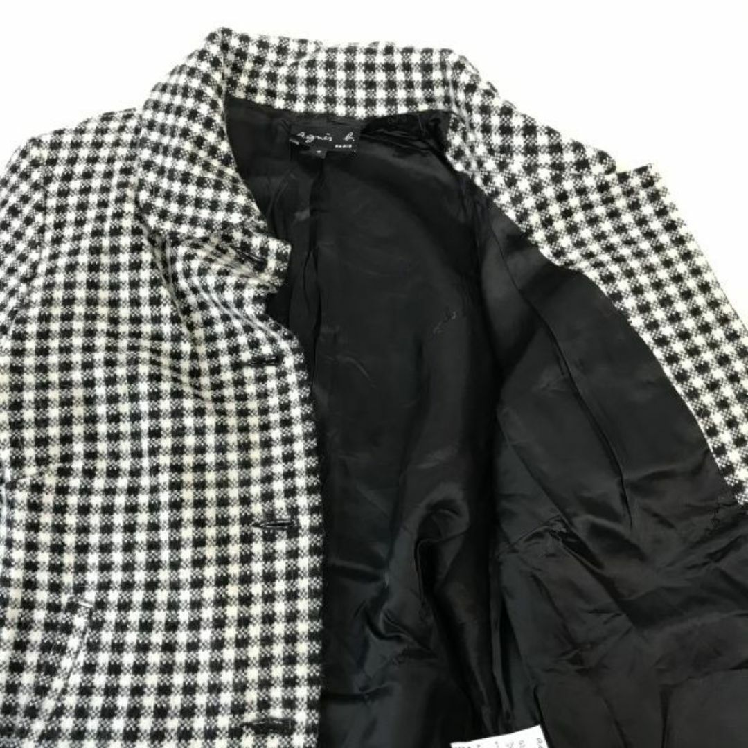 agnes b.(アニエスベー)のポーランド製★アニエスベー/agnes b.★アンゴラ混/ミニスカートスーツ【1/size-S/黒×白/black×white】Jackets/skirt/Set up◆cBH287 #BUZZBERG レディースのフォーマル/ドレス(スーツ)の商品写真