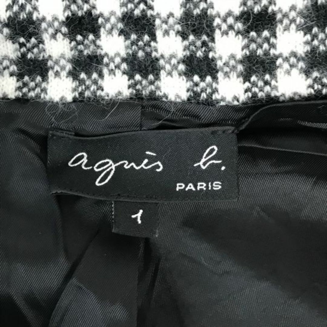 agnes b.(アニエスベー)のポーランド製★アニエスベー/agnes b.★アンゴラ混/ミニスカートスーツ【1/size-S/黒×白/black×white】Jackets/skirt/Set up◆cBH287 #BUZZBERG レディースのフォーマル/ドレス(スーツ)の商品写真