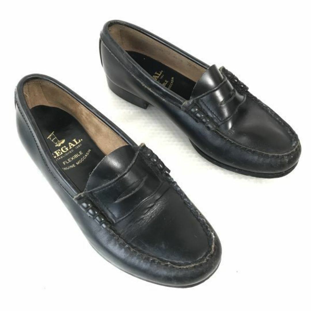 リーガル/REGAL★グッドイヤー製法/本革/ローファー/モカシン【24.0/黒/BLACK】ビジネス/dress shoes◆F-90#BUZZBERG メンズの靴/シューズ(スリッポン/モカシン)の商品写真