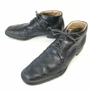 メンズビギ/MEN'S BIGI★本革/チャッカブーツ【25.0M/黒/BLACK】ショートブーツ/ビジネス/dress shoes◆bWB99-4 #BUZZBERG(ブーツ)