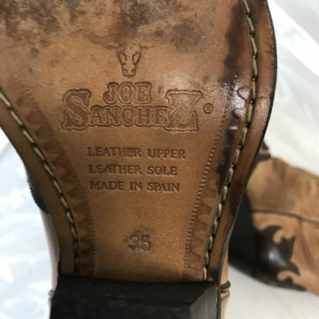 スペイン製★JOE SANCHEZ/ジョーサンチェス★職人ハンドメイド/ペコスブーツ【35/22.0-22.5/茶/brown】ウエスタン/cowboy boots◆cWB101-4 #BUZZBERG レディースの靴/シューズ(ブーツ)の商品写真