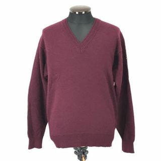 Dunhill - ダンヒル/Dunhill sport★カシミヤ100％/Vネックセーター【3/メンズL/ワインレッド】ゴルフウェア/Sweater/日本 正規代理店タグ◆cBH383 #BUZZBERG