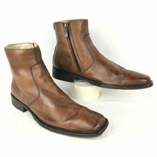 Kenneth Cole/ケネスコール　サイドジップ/ショートブーツ　men's-7M/25.0　茶/ブラウン　管No.YA214 BUZZBERG(ブーツ)