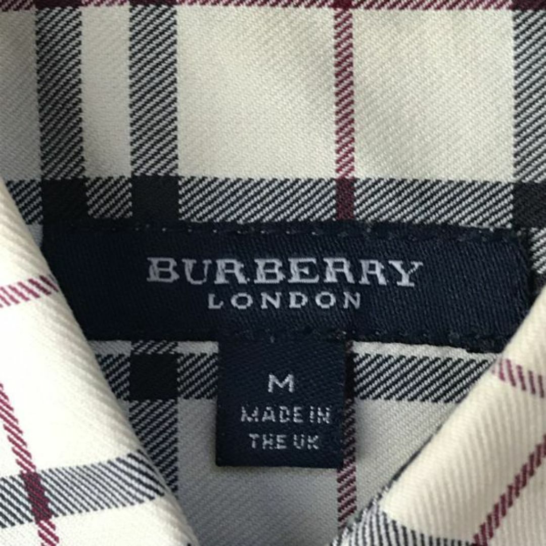 BURBERRY(バーバリー)のUK/イングランド製★BURBERRY★七分袖シャツ【women’s size -M（日本サイズM?L相当/ベージュ/チェック】Tops/Shirts◆senBH139 #BUZZBERG レディースのトップス(シャツ/ブラウス(長袖/七分))の商品写真