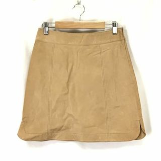 トゥモローランド/TOMORROWLAND COLLECTION★羊革/ラムスキン/レザースカート/膝上丈【36/レディースS/ベージュ/beige】Skirts◆cBH607 #BUZZBERG(ミニスカート)