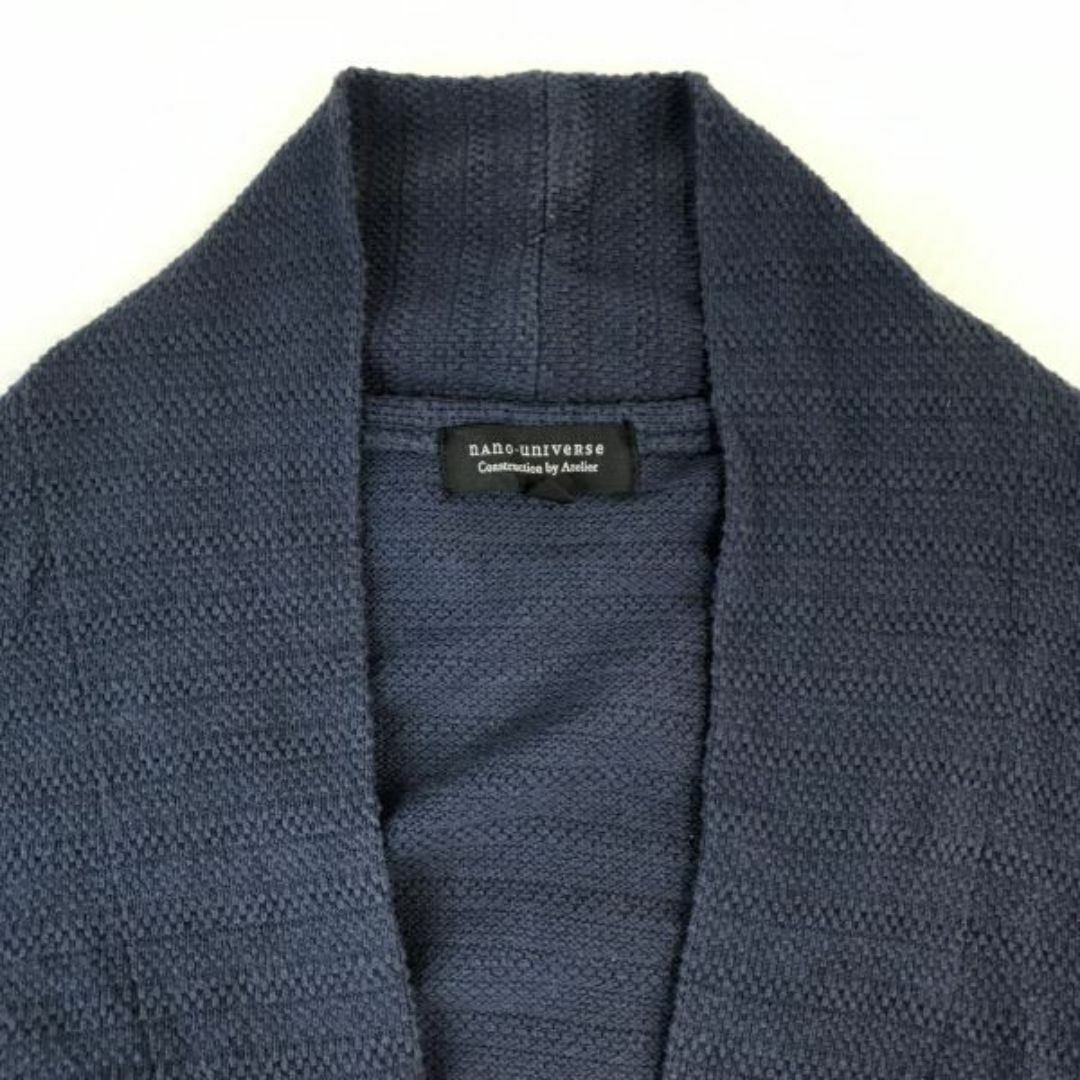 ナノユニバース/nano universe★コットン100％/ニットカーディガン【メンズS/紺/navy】Tops/Cardigan◆zBH336 BUZZBERG メンズのトップス(カーディガン)の商品写真