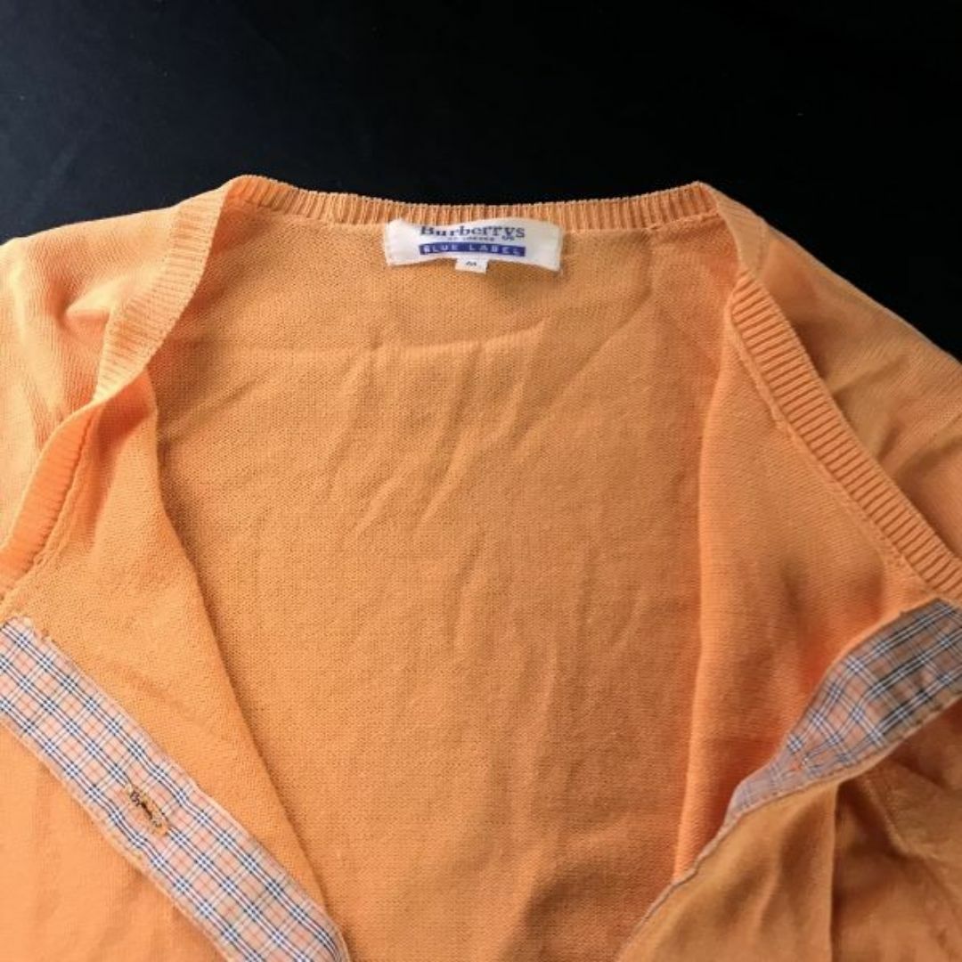 BURBERRY(バーバリー)の90s/三陽商会★バーバリー/Burberrys BLUE LABEL★長袖カーディガン【レディースM/オレンジ/orange】Tops/sweater/japan limited◆cBH351 BUZZBERG レディースのトップス(カーディガン)の商品写真