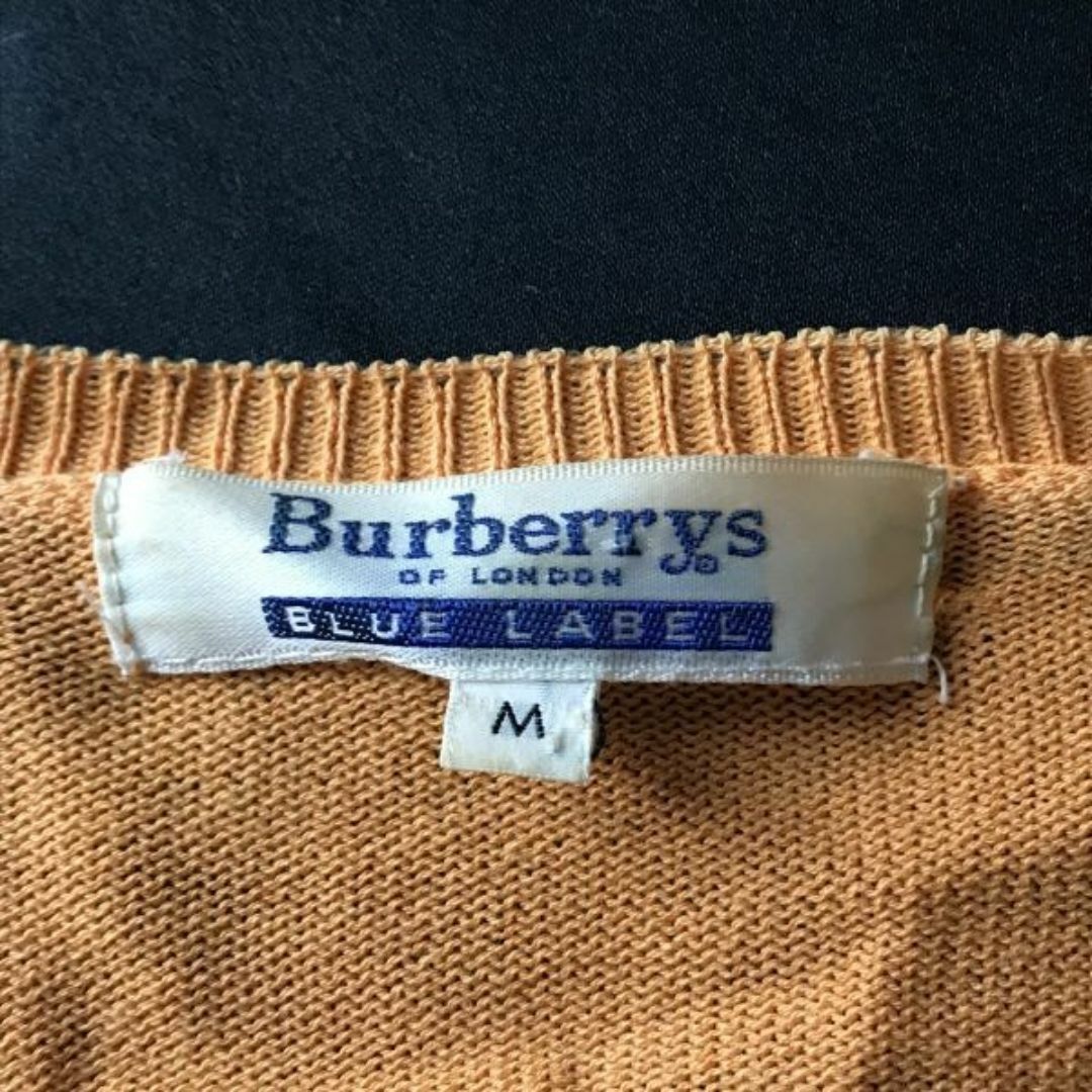 BURBERRY(バーバリー)の90s/三陽商会★バーバリー/Burberrys BLUE LABEL★長袖カーディガン【レディースM/オレンジ/orange】Tops/sweater/japan limited◆cBH351 BUZZBERG レディースのトップス(カーディガン)の商品写真