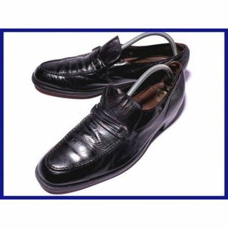 70s以前?/旧ロゴ/USA表記なしビンテージ品★フローシャイムFLORSHEIM★コインローファー/モカシン【11B/27.5-28.0/黒】◆@F15#BUZZBERG(スリッポン/モカシン)