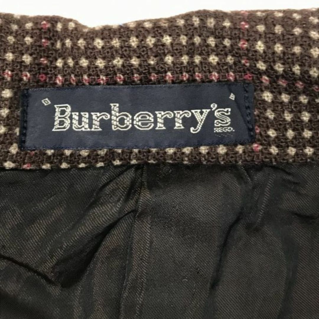 BURBERRY(バーバリー)の90s？ビンテージ★バーバリー★ウール/テーラードジャケット【S/茶】シングル/2釦/ドット×チェック柄/裏地総柄/Burberry's◆BC452L #BUZZBERG メンズのジャケット/アウター(テーラードジャケット)の商品写真