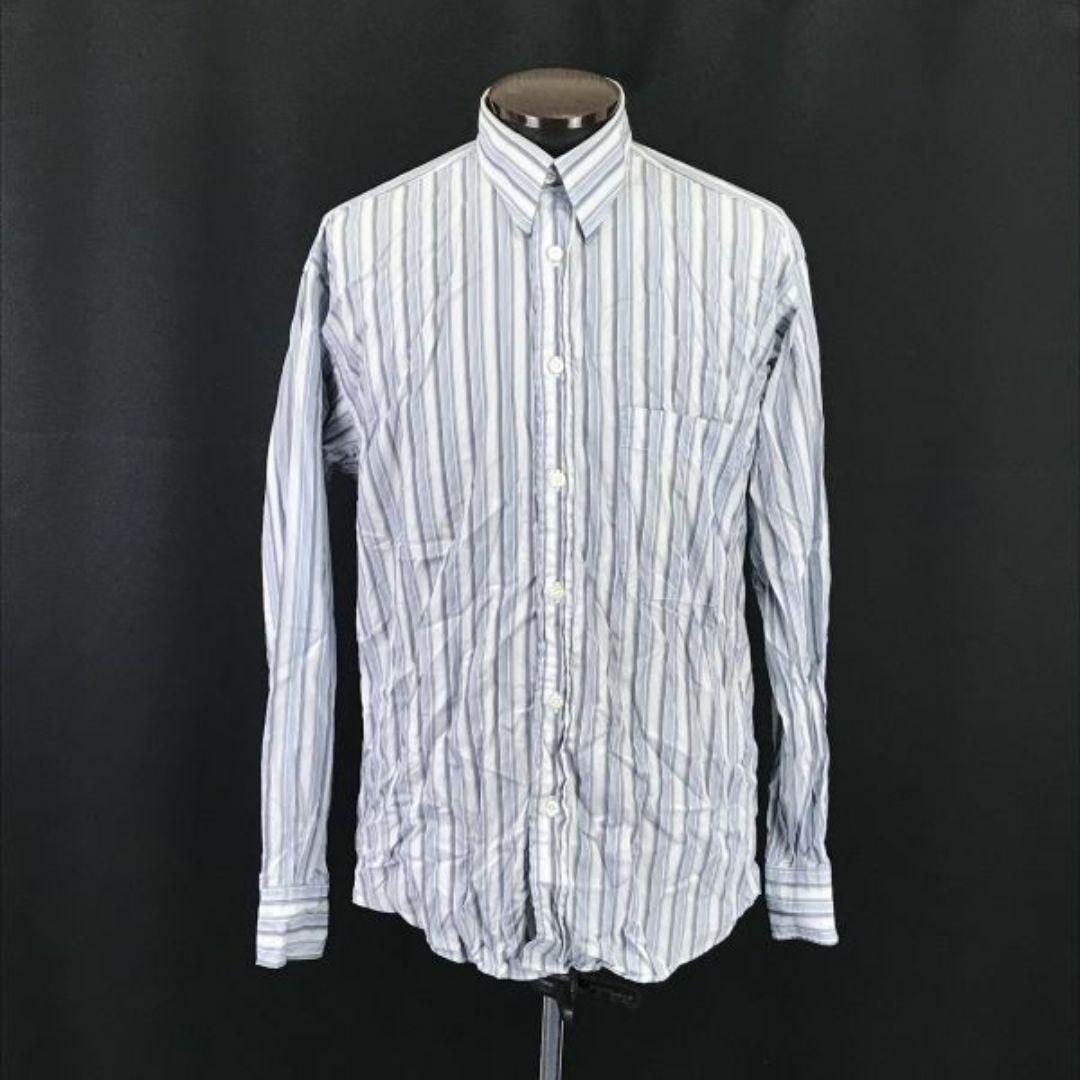 BURBERRY(バーバリー)のUSA製★バーバリー/BURBERRY★長袖ワイシャツ/ドレスシャツ【Mens size -S/青系/blue/ストライプ柄】Tops/Shirts◆BH231 #BUZZBERG メンズのトップス(シャツ)の商品写真