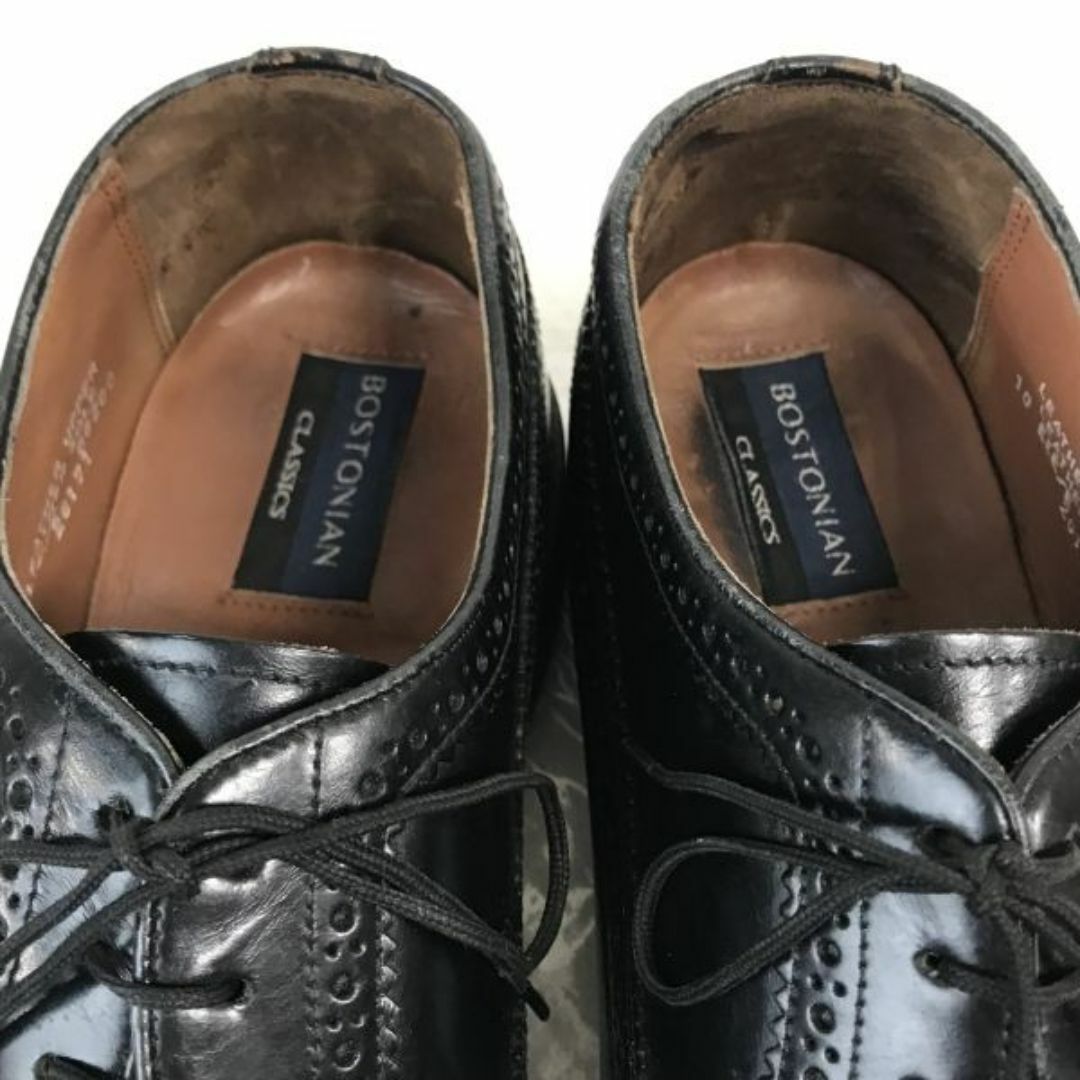 ボストニアン/BOSTONIAN★本革/グッドイヤー製法/ロングウイングチップ【10EEE/E/28.0/黒/BLACK】ビジネス/dress shoes◆bJ-108 BUZZBERG メンズの靴/シューズ(ドレス/ビジネス)の商品写真