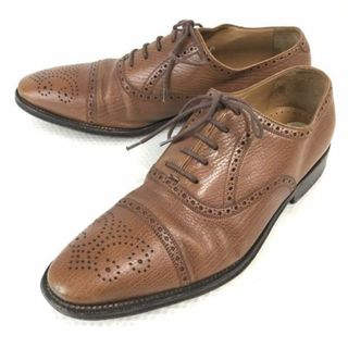 スペイン王室御用達★バラッツ/BARRATS 1890★シボ本革/マッケイ製法/セミブローグ【9.5/28.0/茶/BROWN】ビジネス/dress shoes◆bJ-110 BUZZBERG(ドレス/ビジネス)