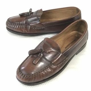 ジョンストン＆マーフィー/JOHNSTON＆MURPHY★シープスキン/羊革/マッケイ製法/タッセルローファー【9.5M/27.0-27.5/茶/BROWN】◆bJ-63 BUZZBERG(スリッポン/モカシン)