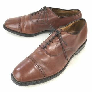 アレンエドモンズ(Allen Edmonds)のUSA製★アレンエドモンズ/Allen Edmonds/Byron★本革/グッドイヤー製法/パンチドキャップトウ【10.5D/28.0-28.5/茶/BROWN】内羽根式◆bJ-84 BUZZBERG(ドレス/ビジネス)